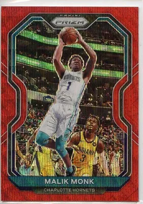 Malik Monk 2020-21 Prizm Red Wave #15 Charlotte Hornets Los Angeles Lakers Kings • $1.64