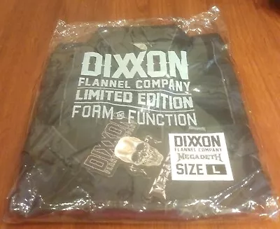 Dixxon Flannel Co.  Megadeth -Long Sleeve Shirt Men's Size L Black & Gray *NIB* • $99.95