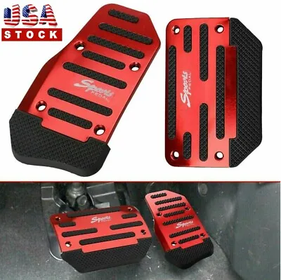 Universal Red Non-Slip Automatic Gas Brake Foot Pedal Pad Cover Car Accessories • $9.89