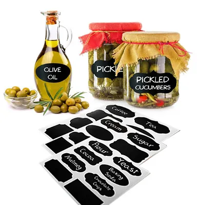 384 Removable Chalkboard Label Sticker Blackboard Decal Craft Kitchen Jar Labels • $19.99
