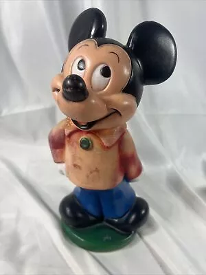 Vintage Walt Disney Co. Mickey Mouse Childrens Coin Bank Plastic 11 Inches-11 • $15