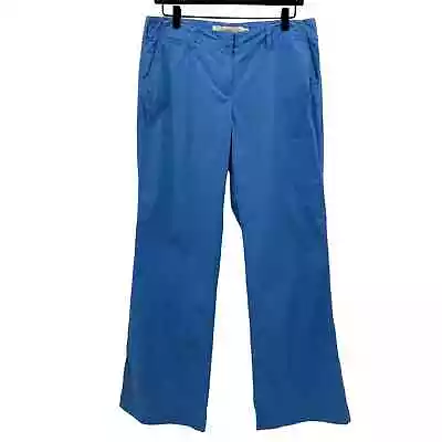 J Crew City Fit Wide Leg Chinos Womens Size 8 Periwinkle Blue Classic Twill • $29.98