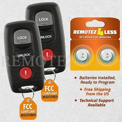 Replacement For 2007 2008 2009 Mazda 3 Keyless Entry Remote Car Key Fob Pair • $19.95