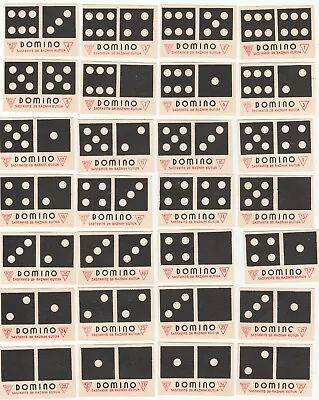 Complete Set Of Domino 28 Label - Yugoslavia Matchbox Labels (s51) • $10