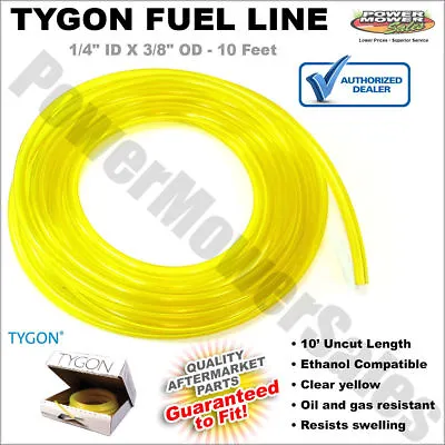 $22.95 • Buy 10' Tygon Fuel Line 1/4 ID X 3/8 OD Yellow Ethanol Compatible 115-414 / 115-340
