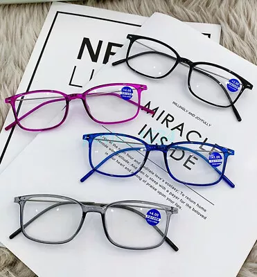 HOT AU SALE Mens Womens Wayfarer Frame Magnifying Reading Glasses Nerd +1.0~+4.0 • $15.39