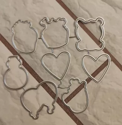 Set Of 8 Metal Die Cutters - Mixed Shapes For Scrapbooking Card Making Crafts • £1.99