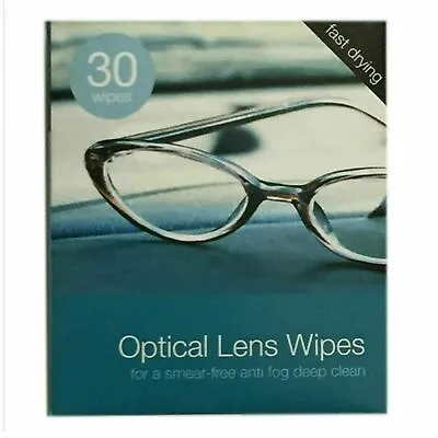 £3.66 • Buy Lens Wipes Optical Spectacle For A Smear-Free Anti Fog Deep Clean X 30