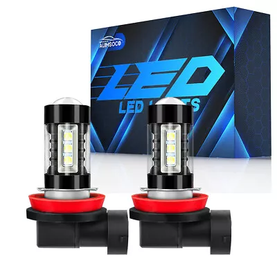 LED Fog Light Bulbs H8 H16JP H11 Fog Light Bulb White 6500K High Power DRL Lamps • $27.13