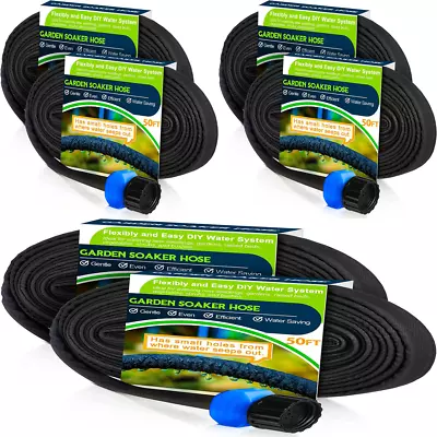 Soaker Hoses For Garden 100 FT (50 FT X 2Pack) Heavy Duty Drip Irrigation Hose • $34.20