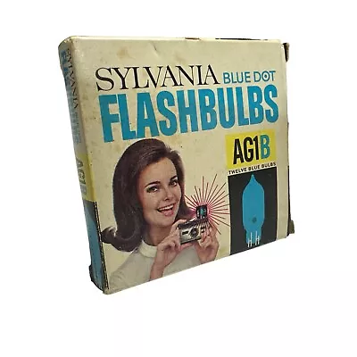 Vintage Sylvania Flashbulbs Blue Dot #  AG1B 12 Bulbs In Package New In Box  • $4.80