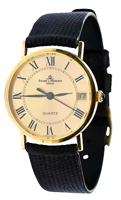 Vintage Baume & Mercier 14k Yellow Gold Men's Wristwatch • $1425