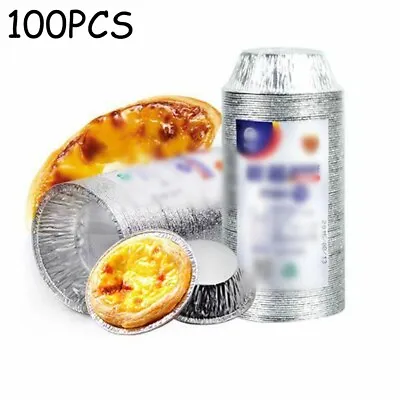 £6.19 • Buy 100PCS Small Deep Foil Pie Dishes Mince Fruit Pies Cases Tins Round Dish Baking