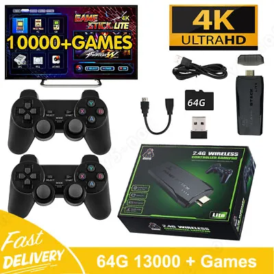 TV Video Game Stick Retro Gaming Console W/ 2 Wireless Controller 13000+ 4K HDMI • $28.99