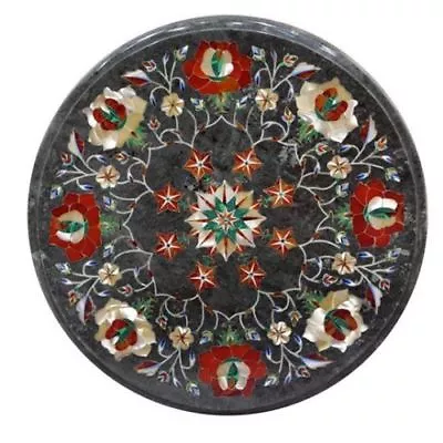£248.37 • Buy 12  Green Marble Top Table Semi Precious Stone Inlay Work Home Furniture Decor