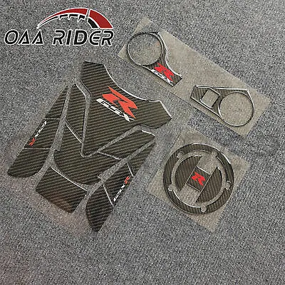 Carbon Fiber Tank Pad Cover Sticker Decal For Suzuki GSX-R GSXR 1000 2009-2016 • $28.99