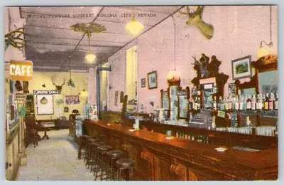 Virginia City Nevada Sawdust Corner Suicide Faro Table Bar Liquor Postcard • $9.95