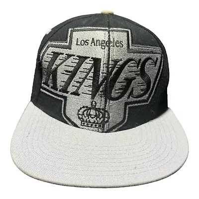 Los Angeles Kings Snapback Hat Grey  Vintage NHL Cap Large Logo NWA • $17.77
