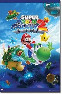 2010 NINTENDO SUPER MARIO GALAXY 2 VIDEO GAME POSTER NEW 22x34 FREE SHIPPING • $12.99