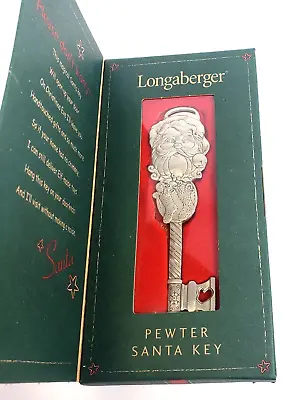 Longaberger Vintage Pewter Santa Key 2002/  28085 Mint In The Box • $13.33