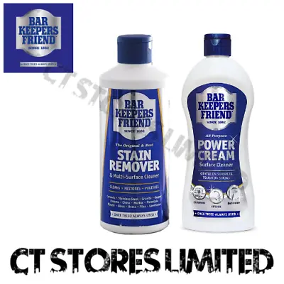 £6.98 • Buy Bar Keepers Friend  Stain Remover 250g And Power Cream 350ml Cookware Kitchen
