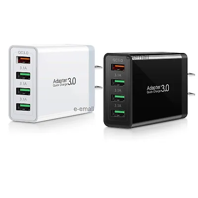 4 Port USB Home Wall Fast Charger QC 3.0 For Cell Phone IPhone Samsung Android • $7.99