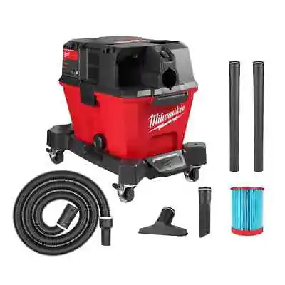 Milwaukee M18 FUEL 6 Gal. Cordless Wet/Dry Shop Vacuum With Filter Hose And • $199