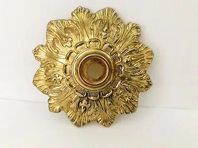 $39.99 • Buy 6 Vtg M.C. GIM 300 Bobesche Chandelier Lamp Part Brass 4  Replacement Parts