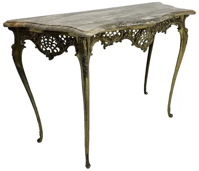BEAUTIFUL 19th CENTURY LOUIS XVI FRENCH MARBLE TOPPED CONSOLE TABLE • £395