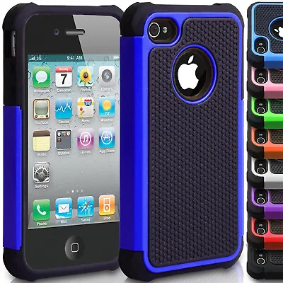 Soft Shockproof Workman Rugged Hard Hybrid Case Cover For Apple IPhone 4 5 5C SE • £4.64