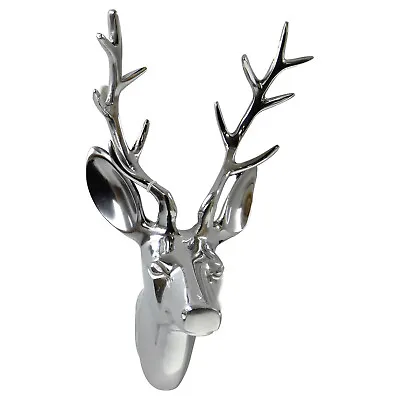 £25.95 • Buy Aluminium Metal Stag Deer Head Animal Wall Hanging Mounted Display Living Room