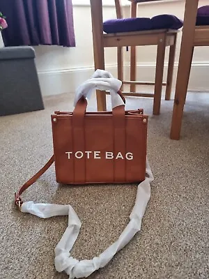 £12 • Buy Tan Mini Tote Bag With Detachable Strap Brand New