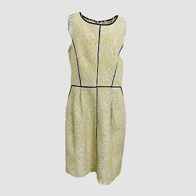 Veronika Maine Dress 14 Yellow Animal Print  • $21.95