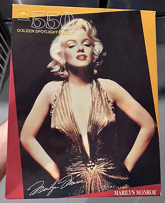 Marilyn Monroe Golden Spotlight Jigsaw Puzzle 550 Piece 1991 Sealed • $20