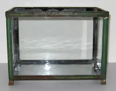 Antique Vintage Terrarium Aquarium Fish Tank Bowl Curio Display Case Metal Frame • $75