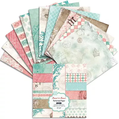 12 Sheet 6  Vintage Paper Pad Scrapbooking Craft Greeting Card Making Decor DIY • $2.64