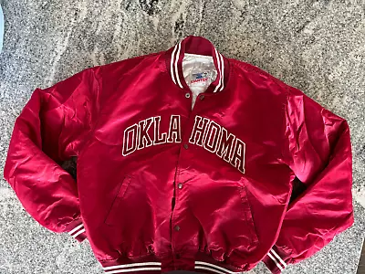 Vintage 80's Starter Oklahoma Sooners NCAA Starter Jacket Men’s XL Good • $50