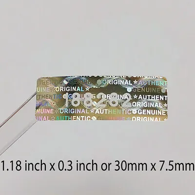 $9.45 • Buy 100 Security Hologram Stickers Grey Serial Numbers Tamper Evident Warranty Label
