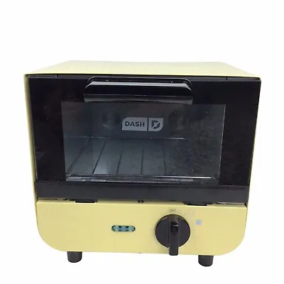 DASH Mini Toaster Oven Cooker With Baking Tray Rack Auto Shut Off Yellow NEW • $33.11