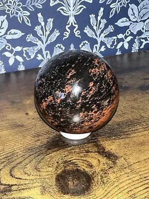 Beautiful Red Mahogany Obsidian Crystal Sphere Ball 7cm 415g Lot 81b • $18.48