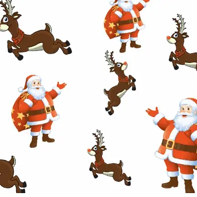 £7.85 • Buy Santa And Reindeer Cellophane Wrapping Paper | Christmas Party Hampers Wrap