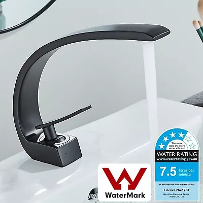 WELS Black Bathroom Sink Basin Mixer Taps Laundry Vanity Faucet Tap • $65