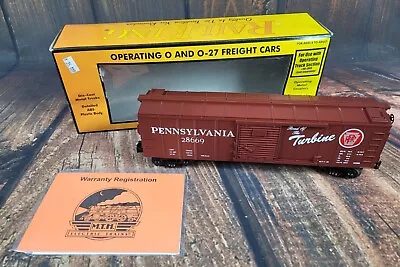 Mth Rail King 30-7465 Operating Box Car With Signalman Prr #28669 O O-27 • $34.97