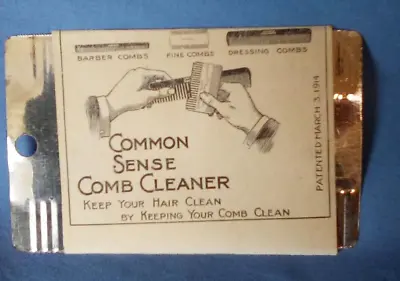 Vtg Nos Barber Shop Common Sense Comb Cleaner Pat: 1914 • $3.99