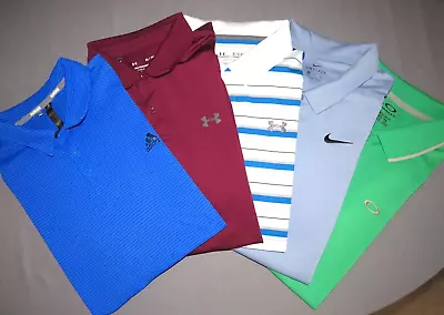 Lot Of 5~ Under Armour - Nike Dri-Fit - Adidas - Oakley Golf Shirts Men's XL • $92.99