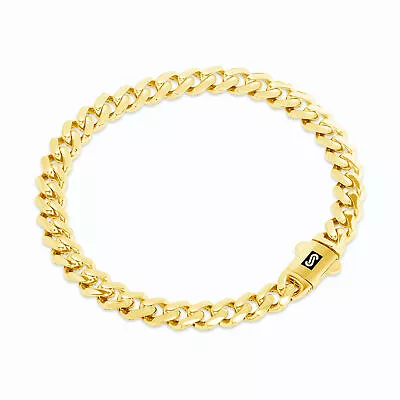 10k Yellow Gold Royal Monaco Miami Cuban Link 6mm Chain Bracelet W Box Clasp 8  • $339.99