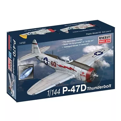 Minicraft P-47D  Thunderbolt  1/144 Scale Model - 14722 • $14.99