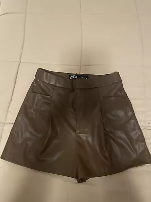 $30 • Buy Zara Faux Leather Shorts