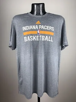 Men’s Adidas Aeroknit Climacool Indiana Pacers Gray Warm Up Short-Sleeve Tee XL • $20