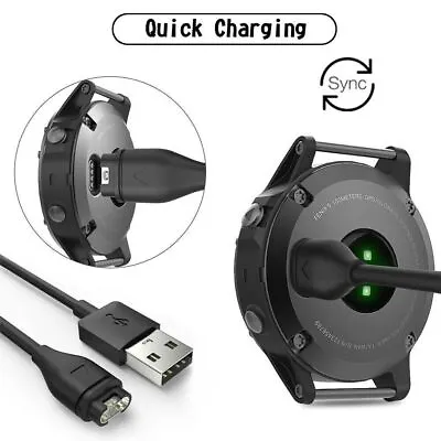 1m USB Charging Cable Cord Fit For Garmin Fenix 5 5S 5X Vivoactive 3 Vivosport • $15.99